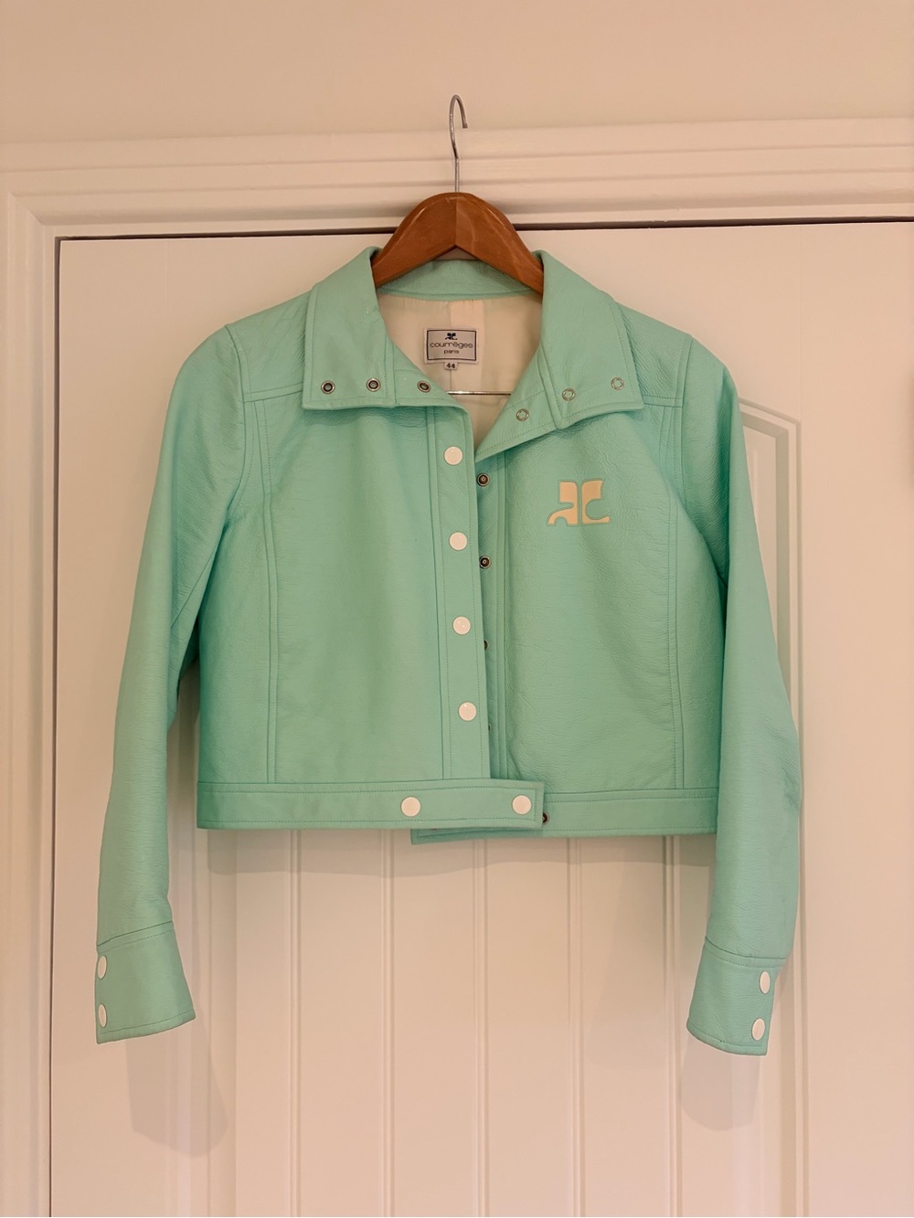 Courreges Mint Green Cropped Jacket